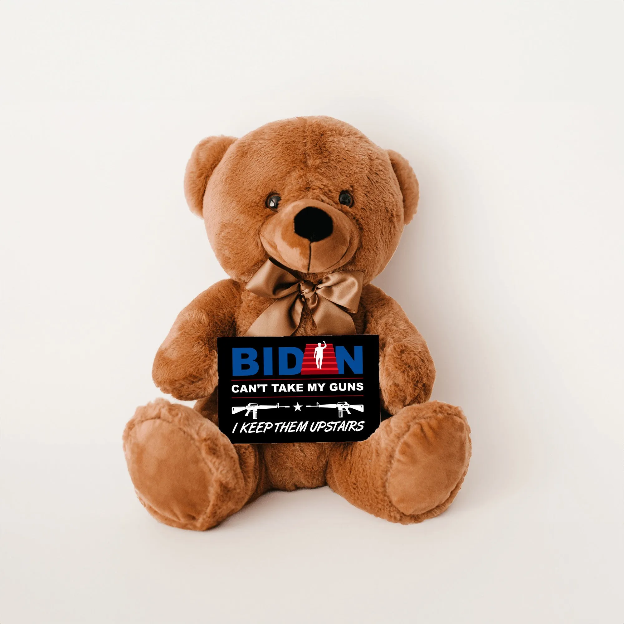 Guns Upstairs Teddy Bear with Message Card, PRICE INCLUDES FREE SHIPPING