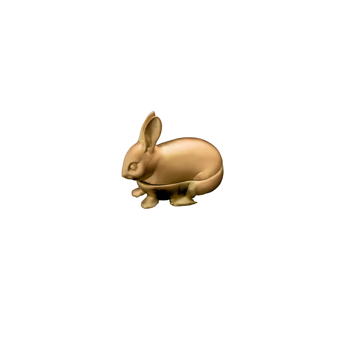 Hare Box in Antique Brass Finish