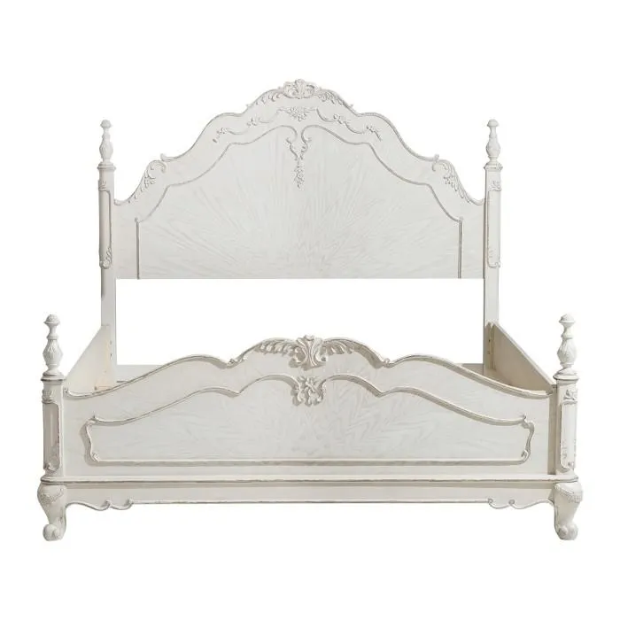 Homelegance Cinderella Full Poster Bed in Antique White