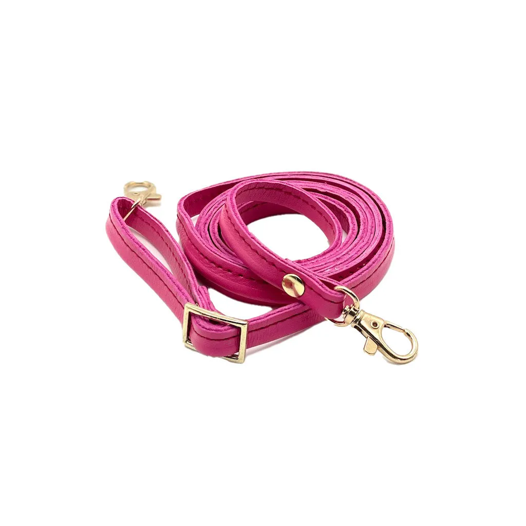 Hot Pink Leather Purse & Strap
