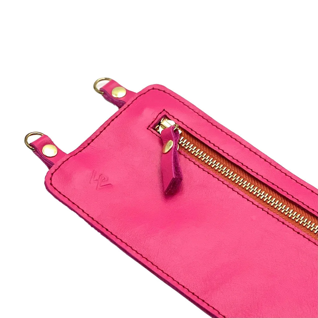 Hot Pink Leather Purse & Strap
