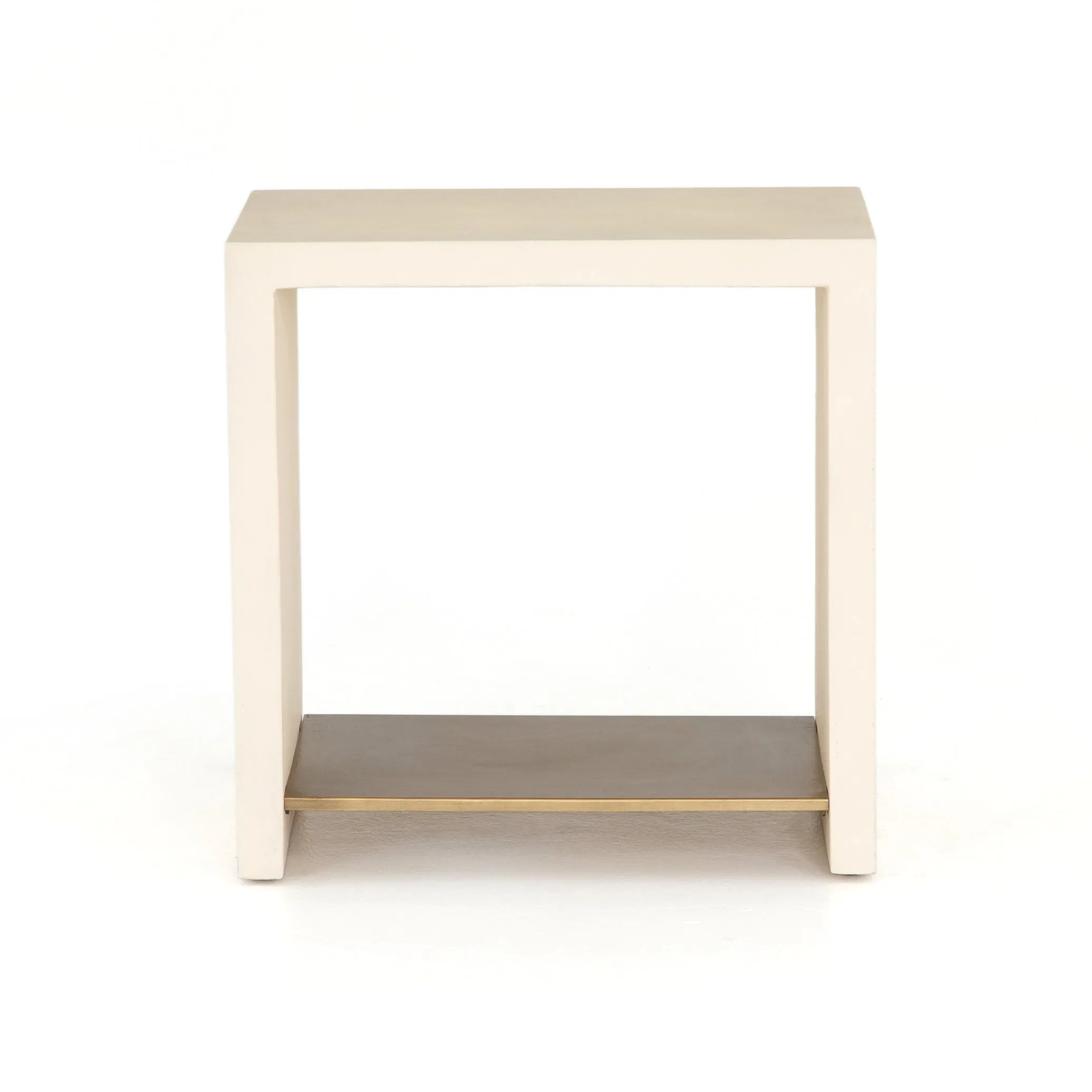 Hugo End Table-Parchment White
