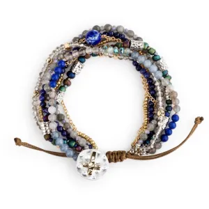 Indigo Cross Prayer Bracelet