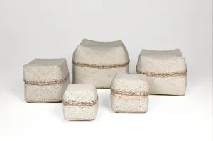 Indonesian Beaded Boxes- White
