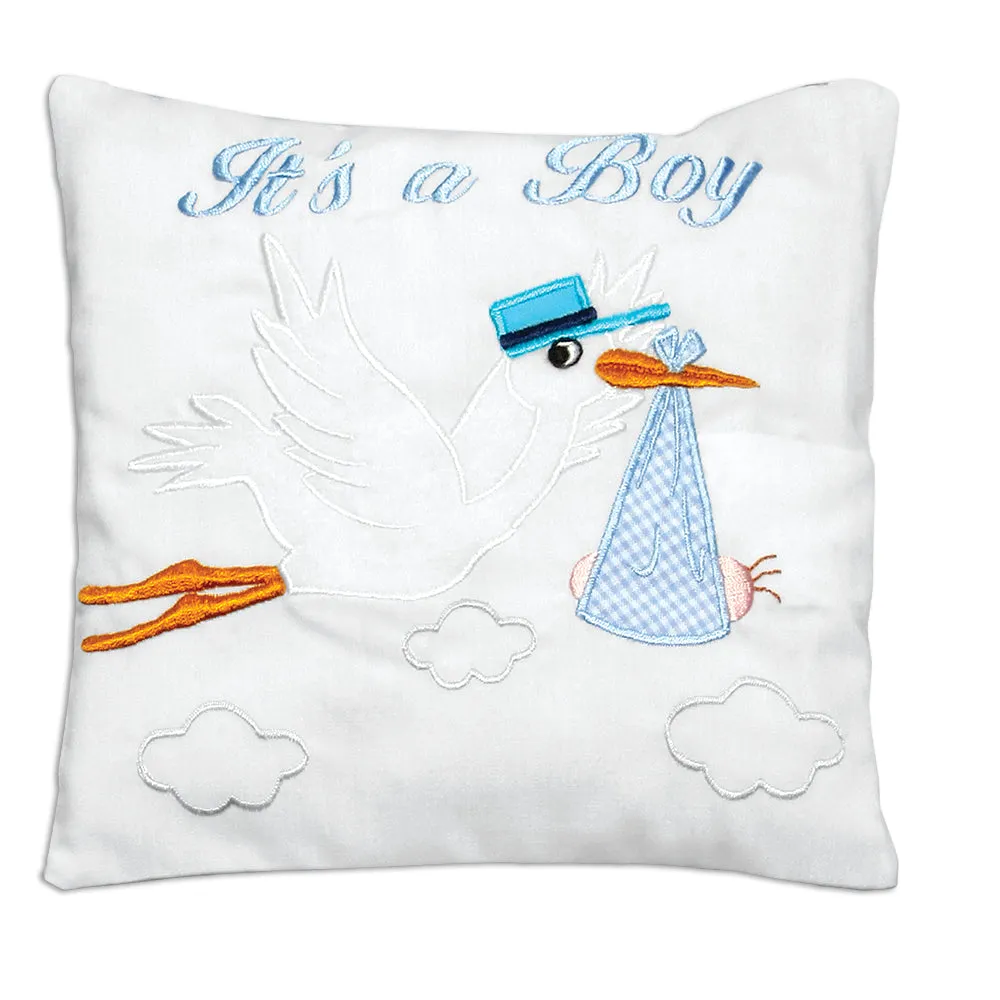 It's a Boy Stork Mini Pillow