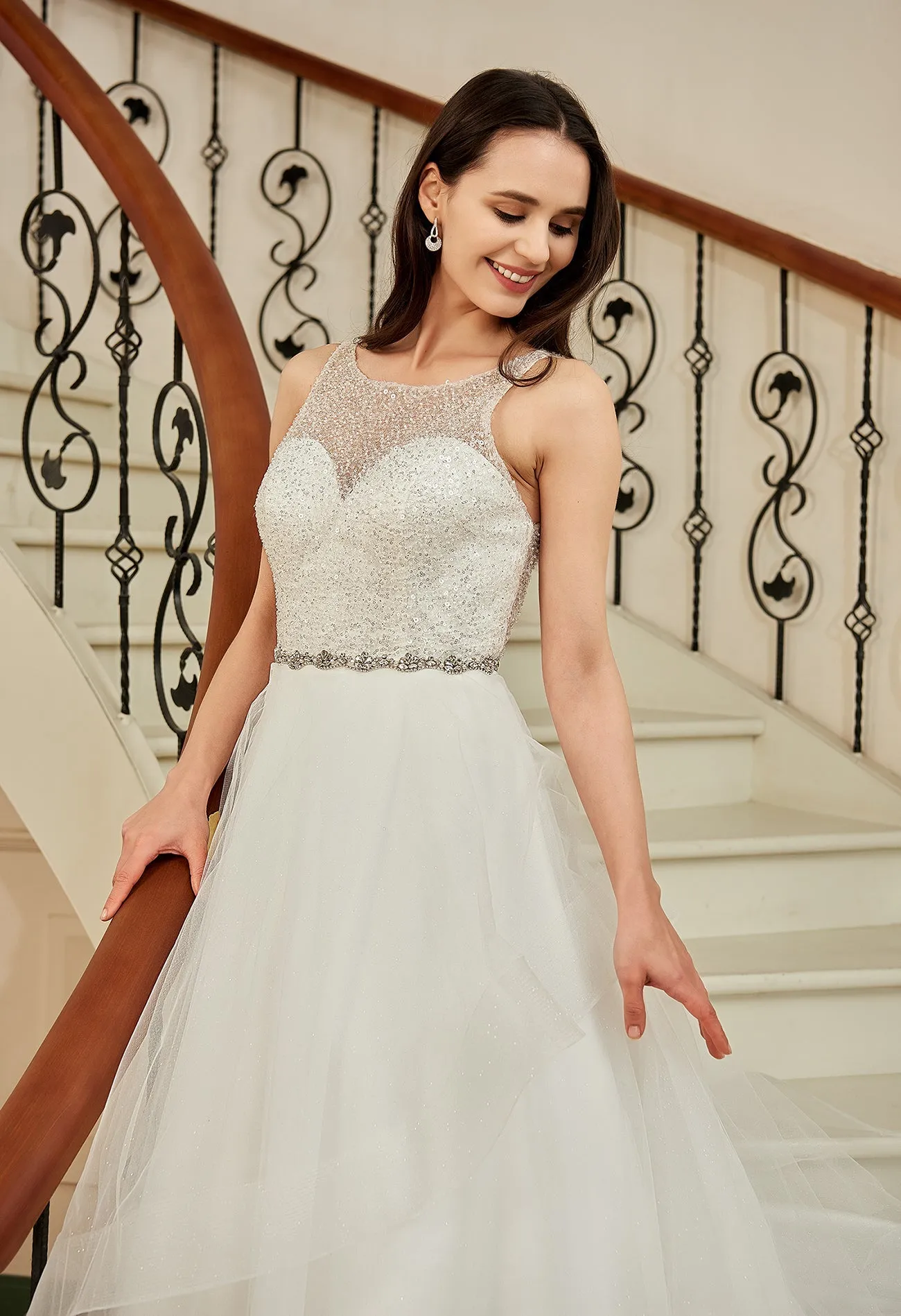 Jacinda Beaded Keyhole Back Gown in Ivory Size 10 Express NZ wide