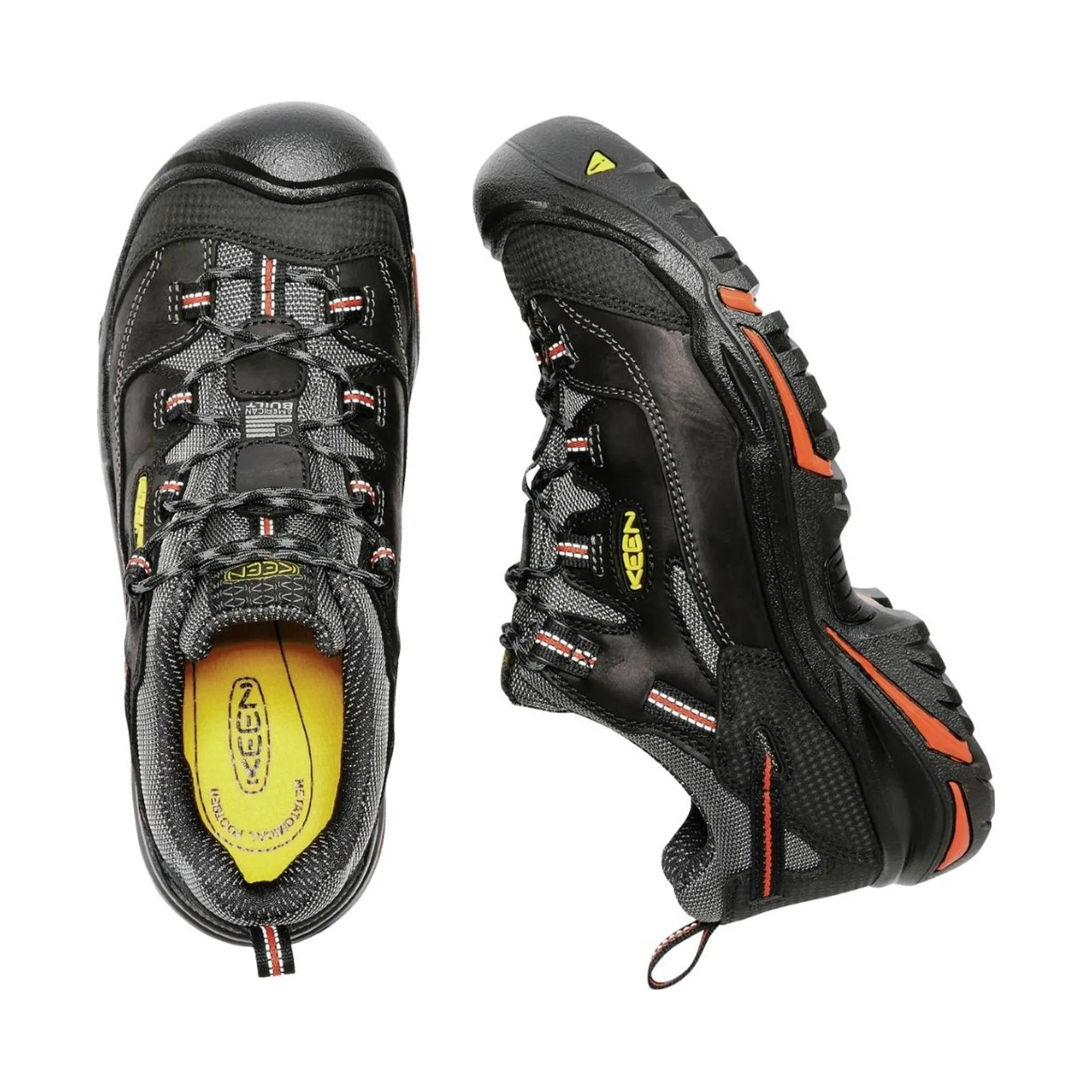 KEEN Utility Men's Braddock Low Steel Toe Work Shoe - Black/Bossa Nova