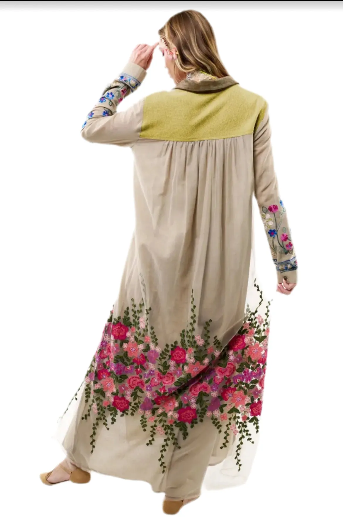 Kensington Embroidered Gardens Maxi Duster / Topper