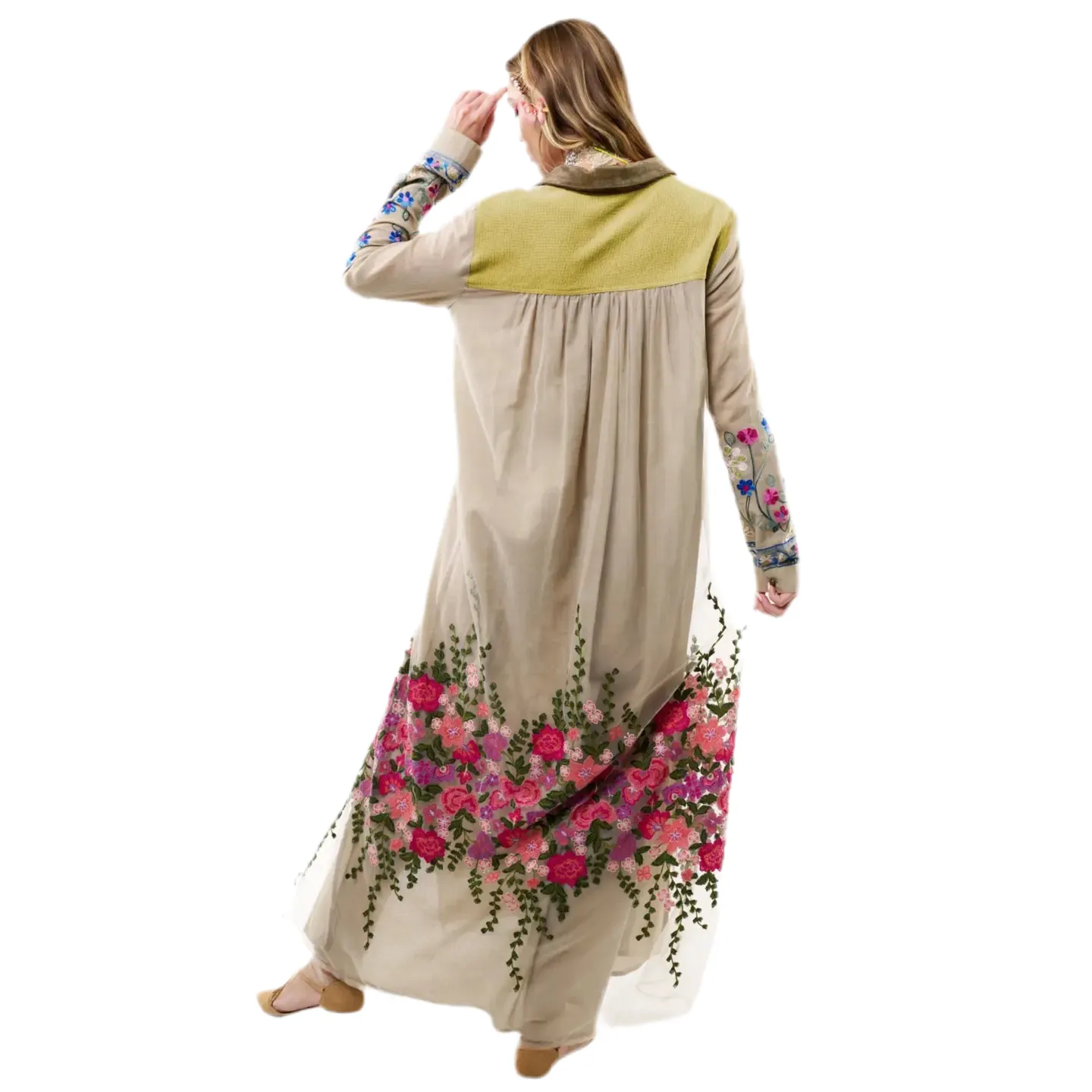 Kensington Embroidered Gardens Maxi Duster / Topper
