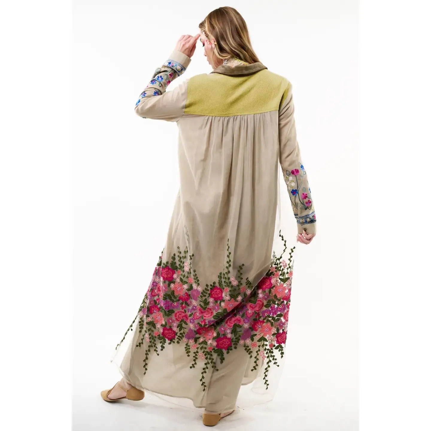 Kensington Embroidered Gardens Maxi Duster / Topper