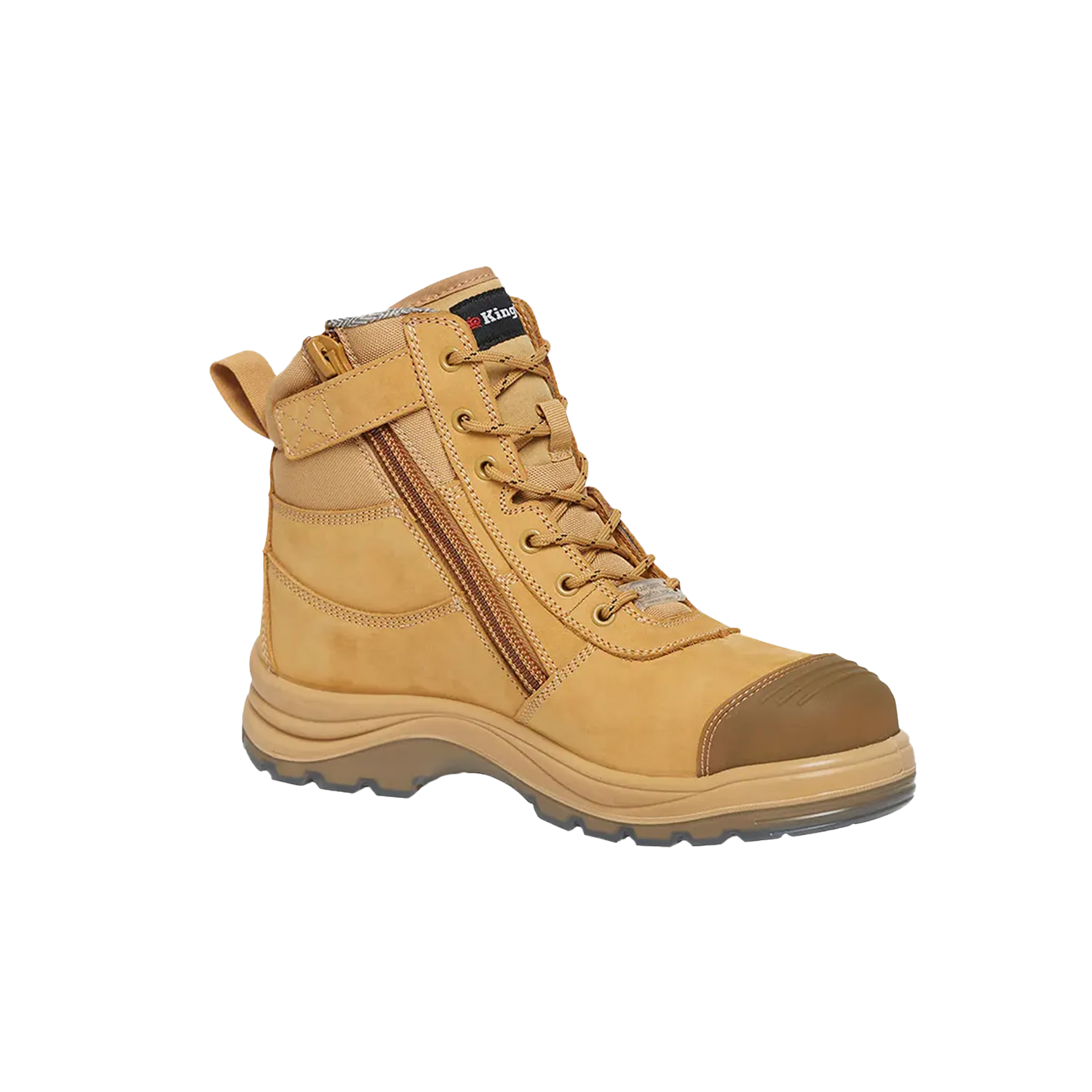KingGee Men's Tradie 6Z Electrical Hazard Protection Work Safety Boots - Wheat
