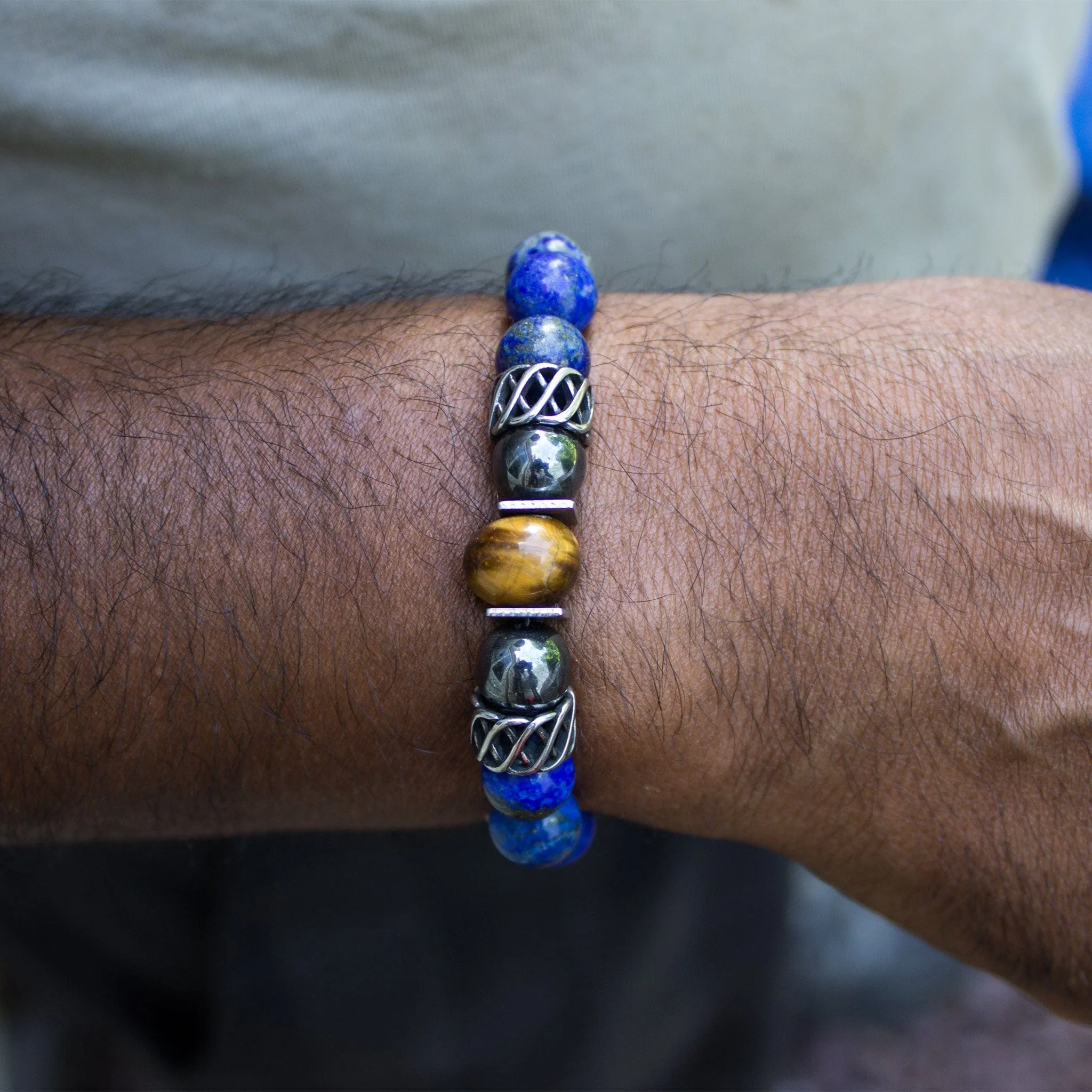 Lapis Lazuli Gemstones Men's bracelet