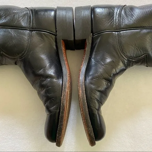 Laredo Women’s Western Cowboy Black Leather Boots Size 6.5 - Made in USA