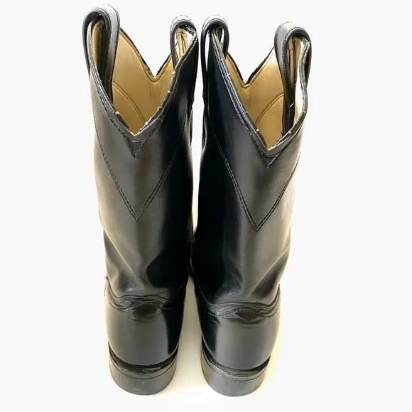 Laredo Women’s Western Cowboy Black Leather Boots Size 6.5 - Made in USA