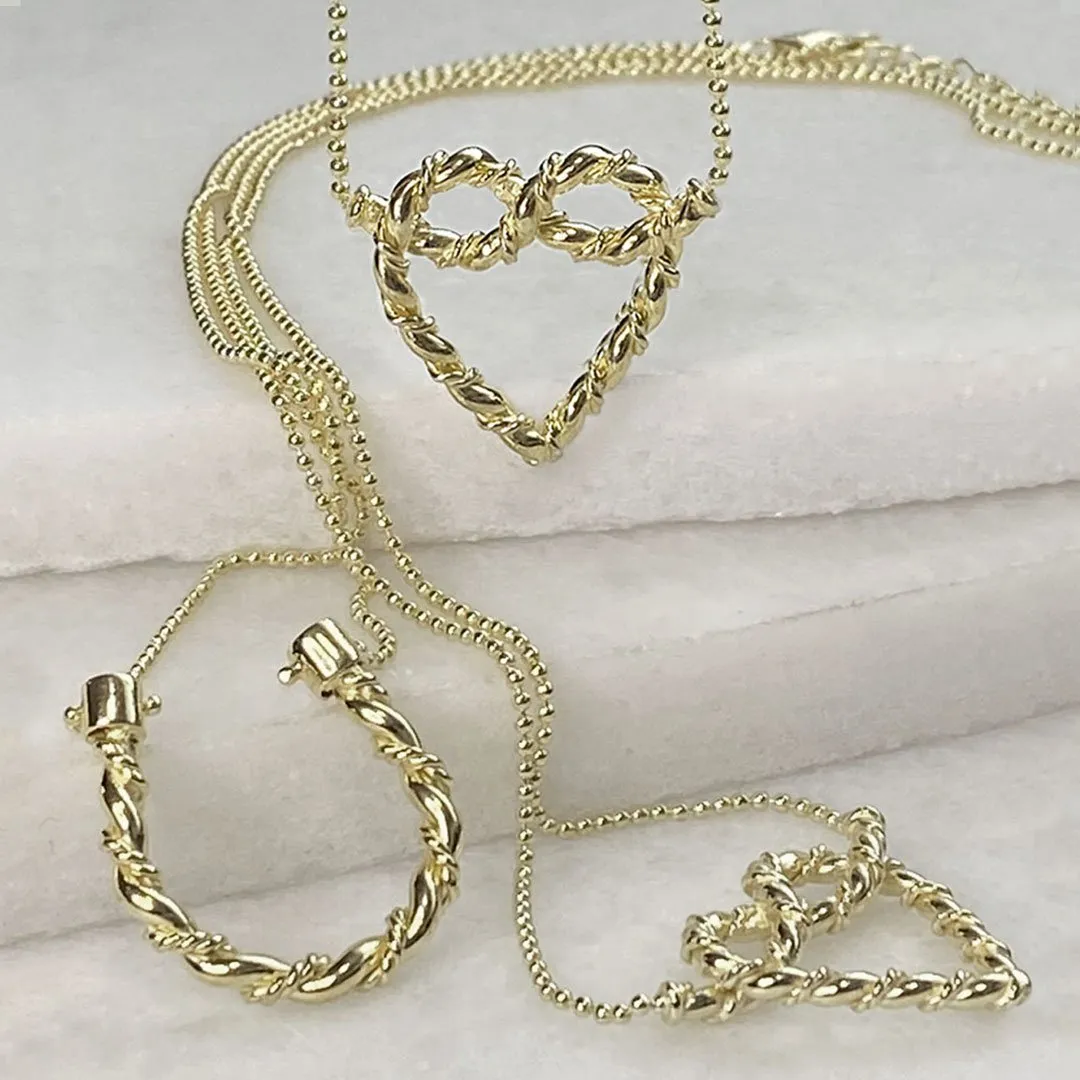 Lariat - Rope Twist Hoop Earring Sterling Silver