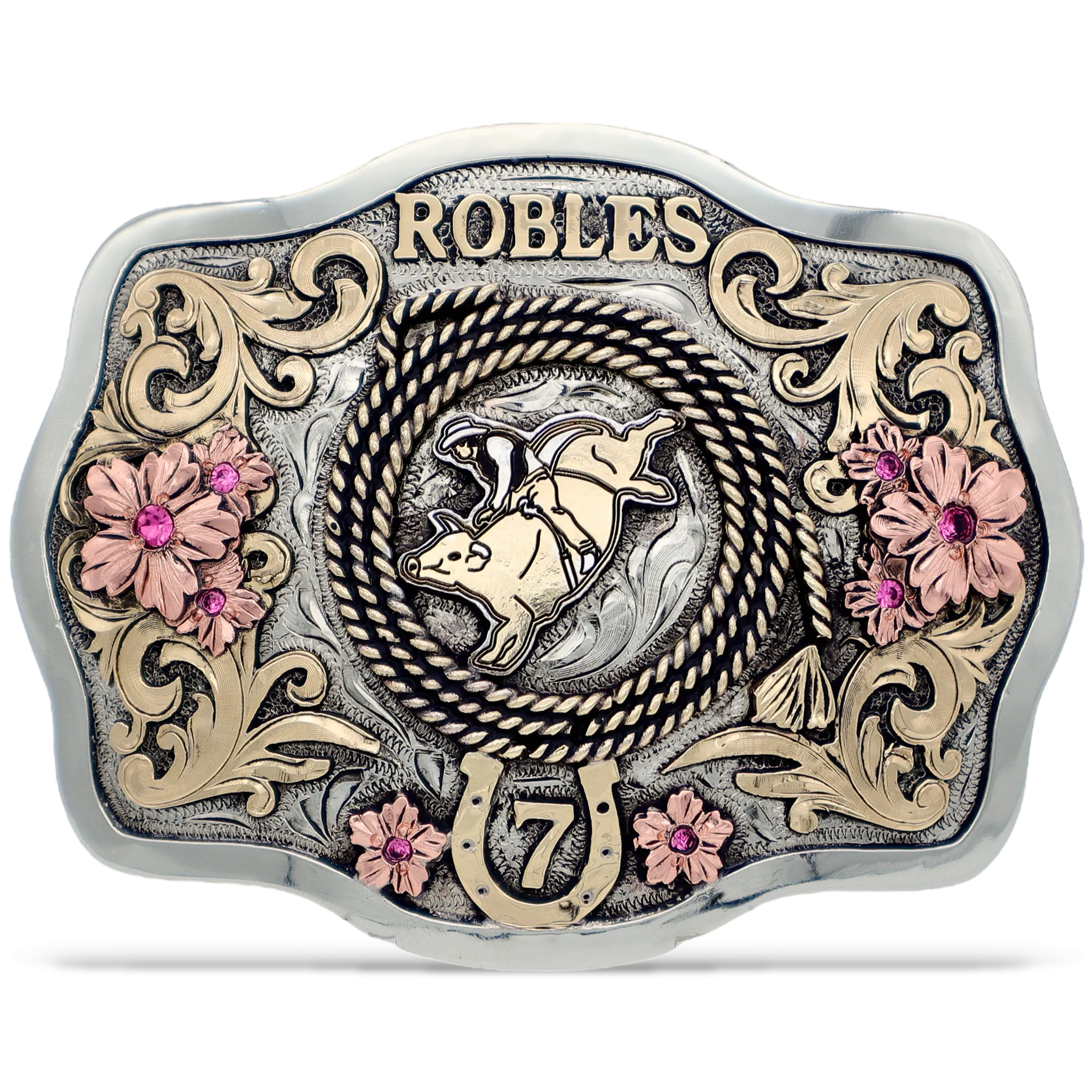 Lassoed Petals Custom Buckle