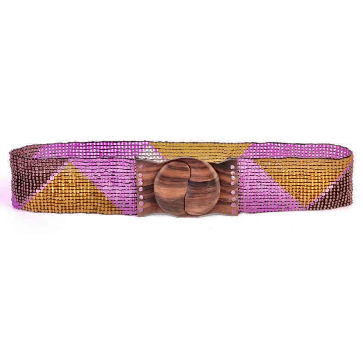 Lavendar Gold Beaded Belt