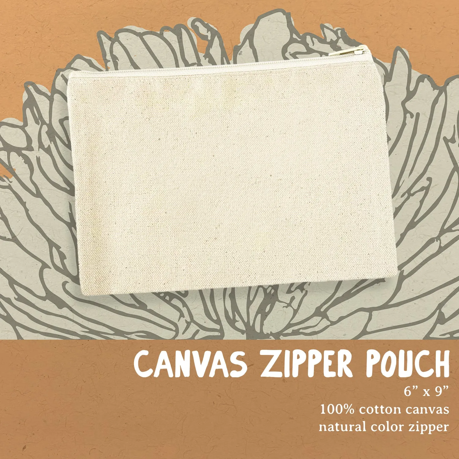 Le Jardin Purple - Spring Canvas Zipper Pouch