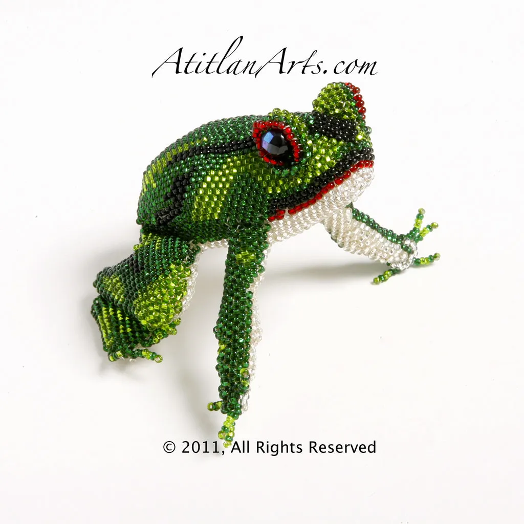 Light, Dark Green & Black Frog Striped 06 [Frogs]