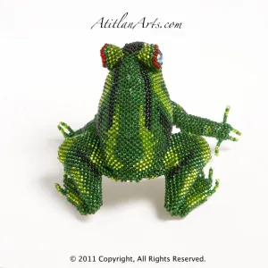 Light, Dark Green & Black Frog Striped 06 [Frogs]