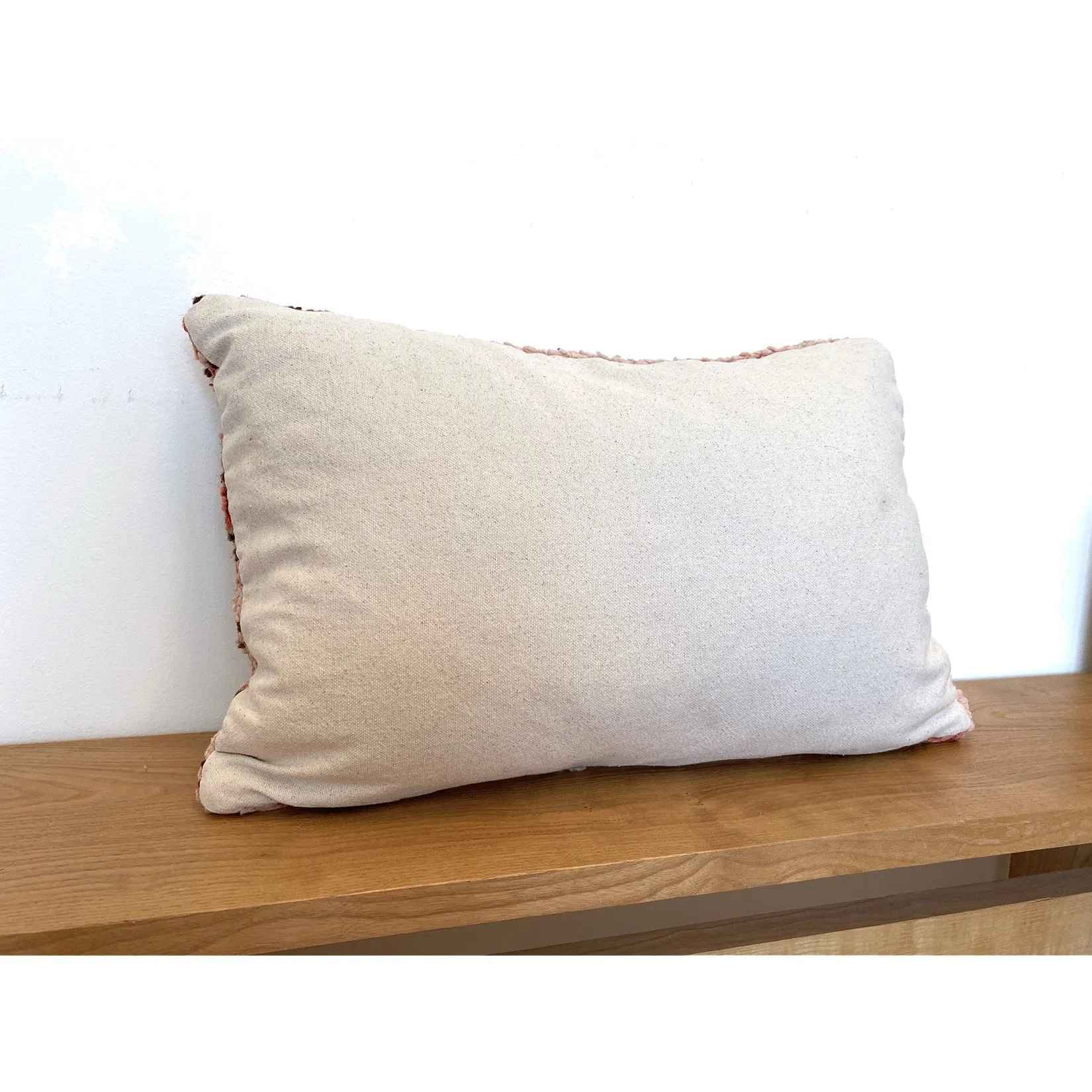 Light pink Moroccan lumbar pillow