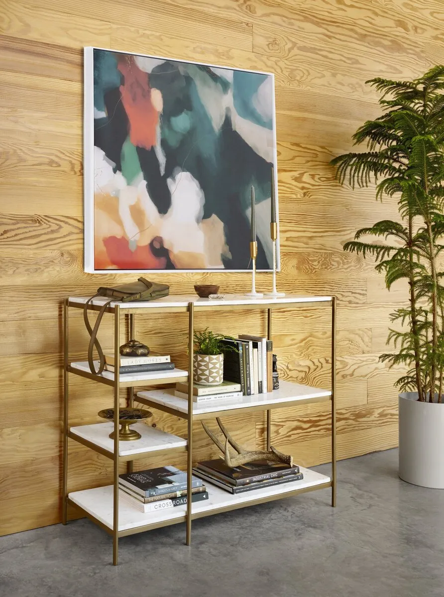 Lilly Console Table in Brass