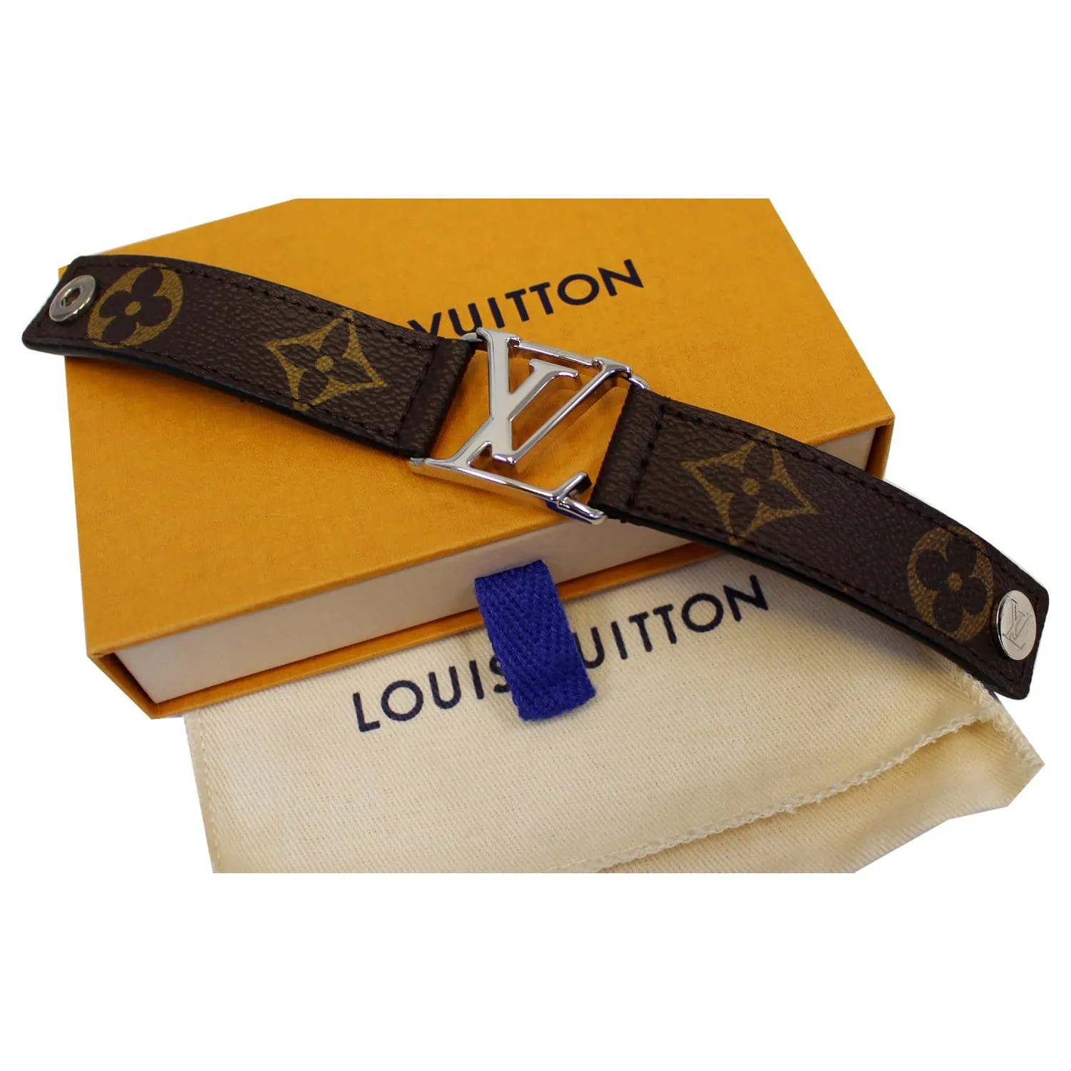 LOUIS VUITTON Hockenheim Monogram Canvas Bracelet 19