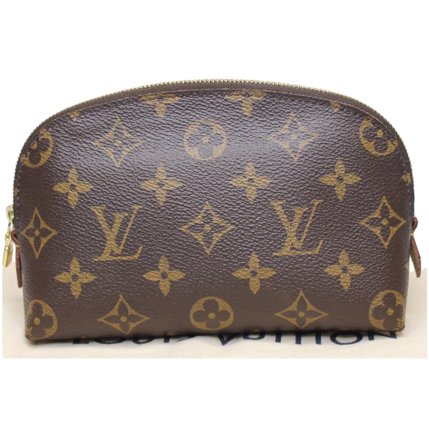 LOUIS VUITTON Monogram Canvas Cosmetic Pouch Brown
