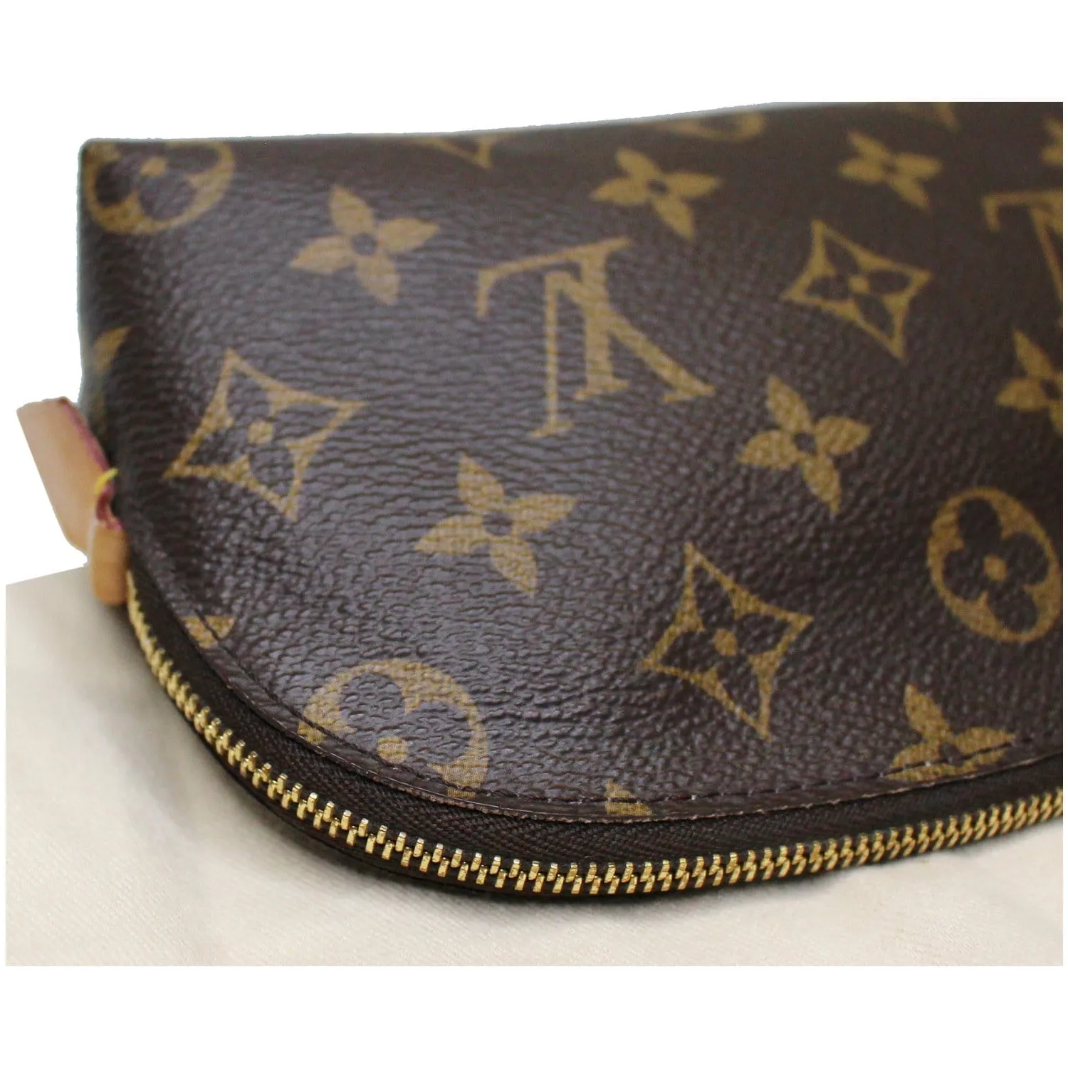 LOUIS VUITTON Monogram Canvas Cosmetic Pouch Brown