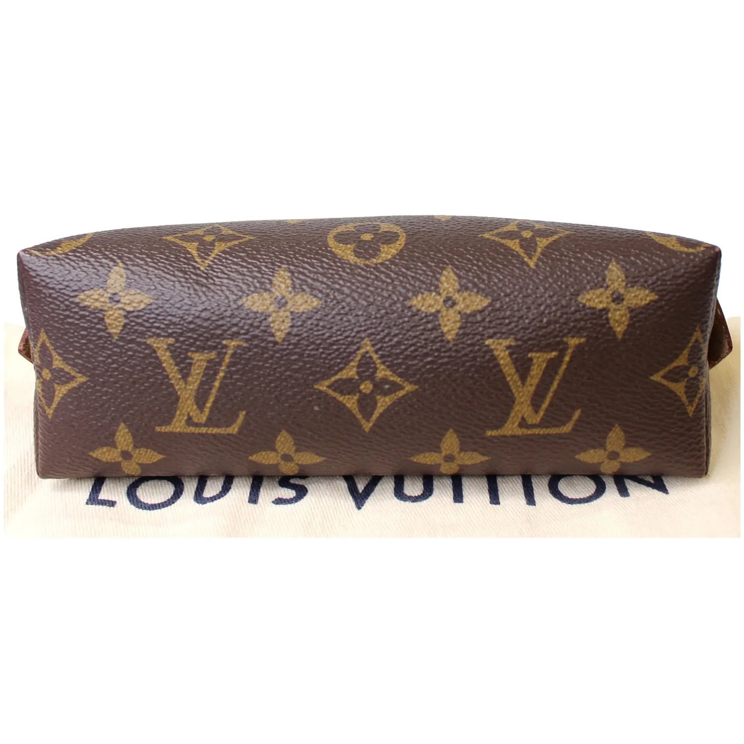 LOUIS VUITTON Monogram Canvas Cosmetic Pouch Brown