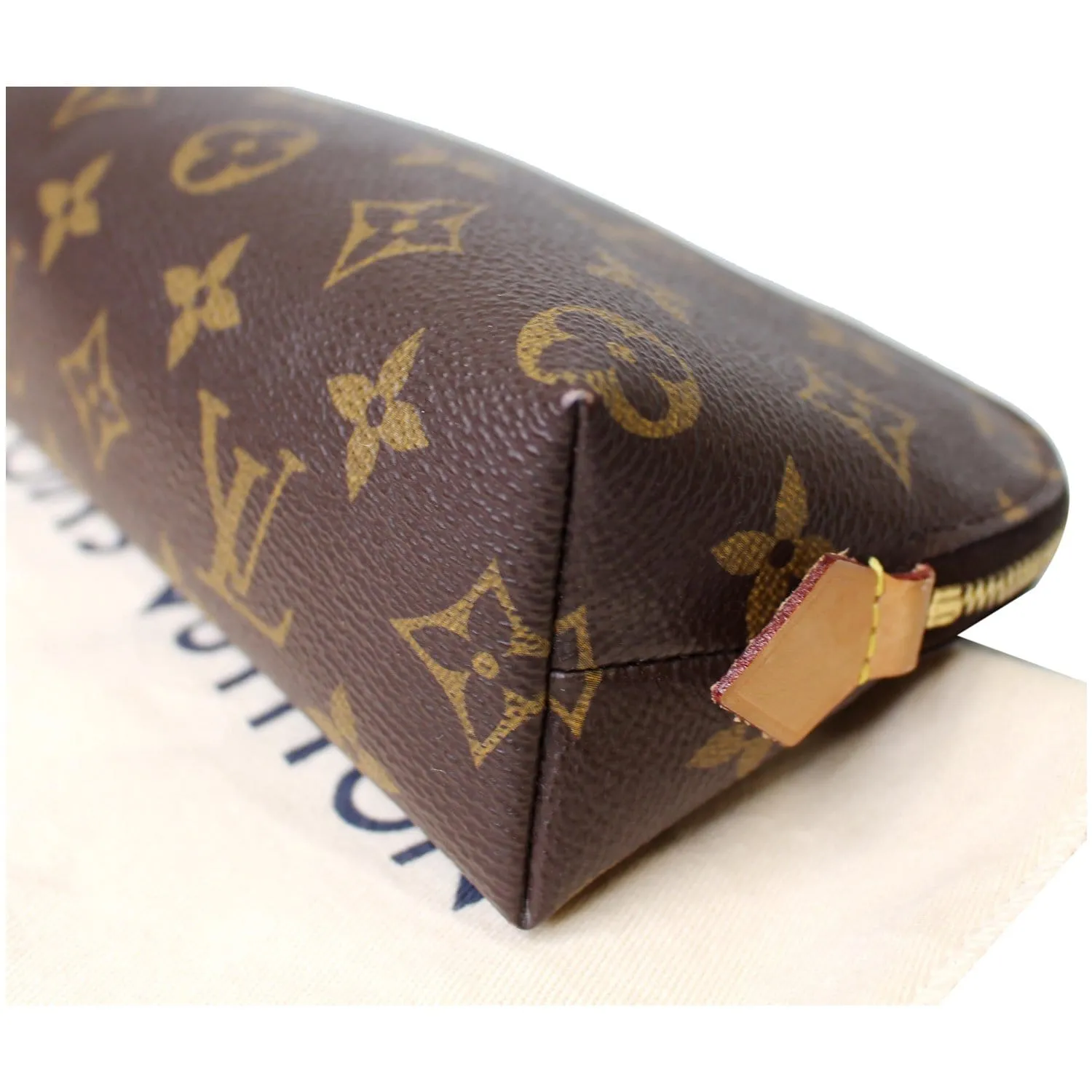 LOUIS VUITTON Monogram Canvas Cosmetic Pouch Brown