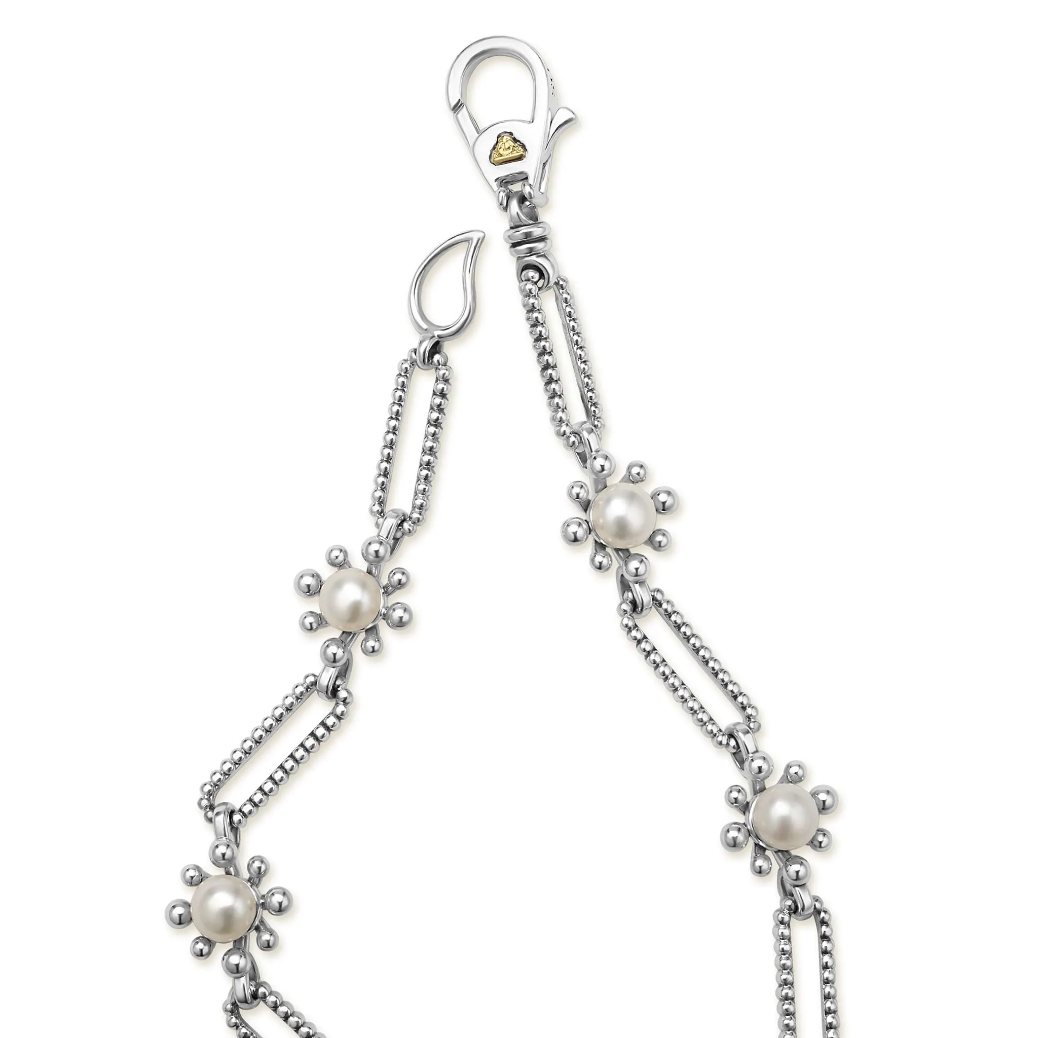 Luna Fleur Pearl Link Bracelet