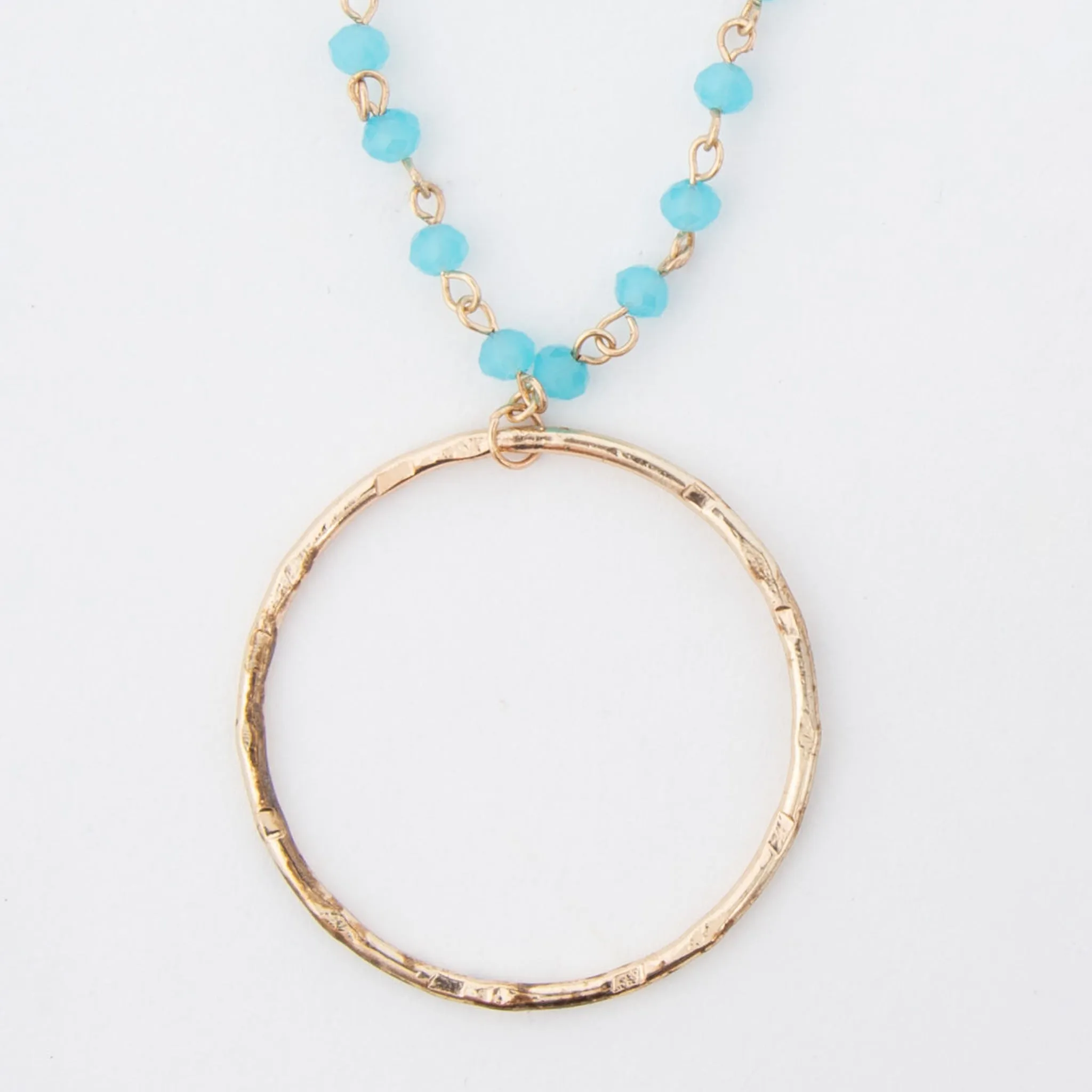 Malia Beaded Ring Pendant Necklace