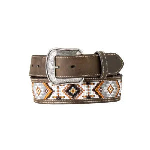 M&F 3D 1 1/2" Buck Lacing Beaded Inlay Brown D100016602