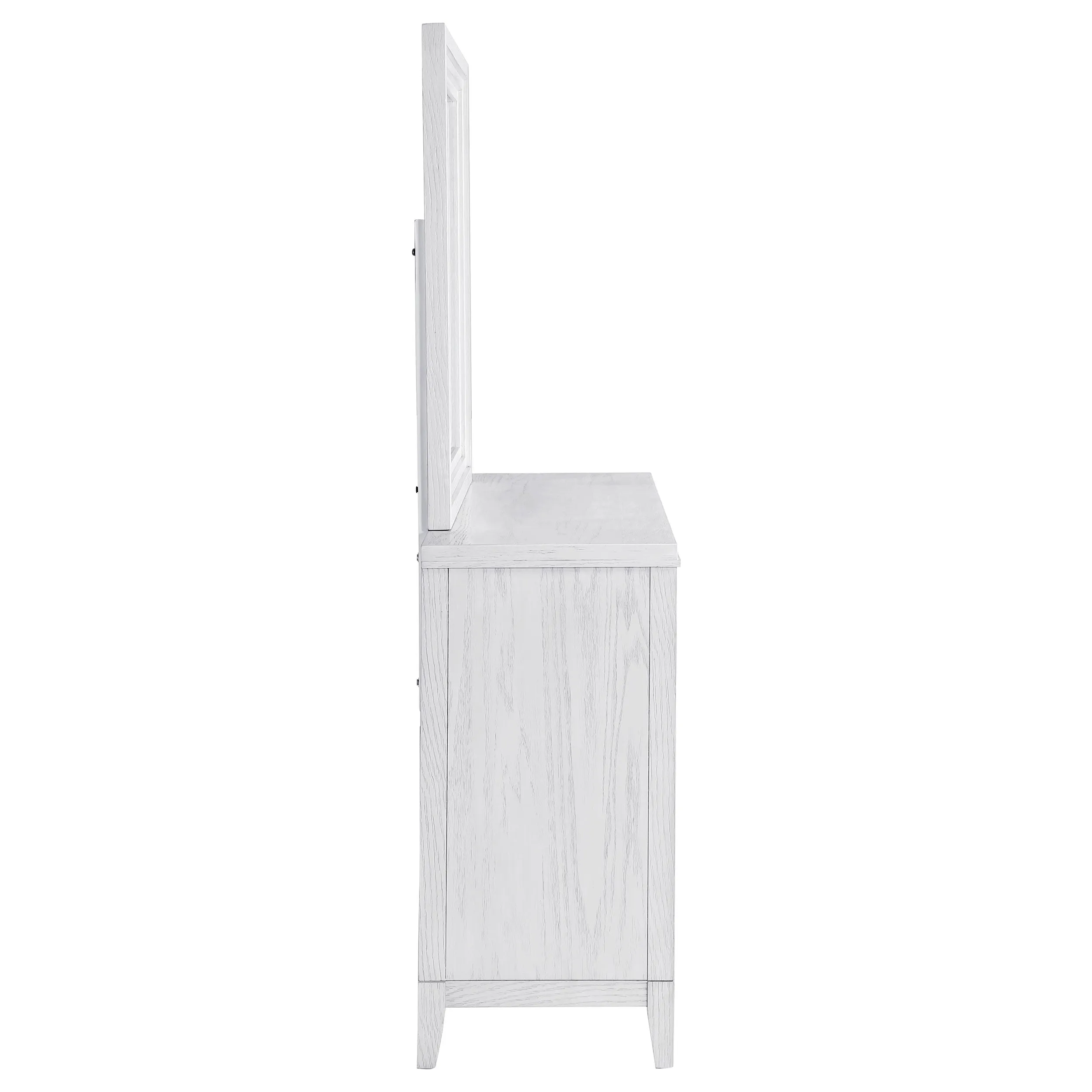 Marielle 6-drawer Dresser with Mirror Distressed White
