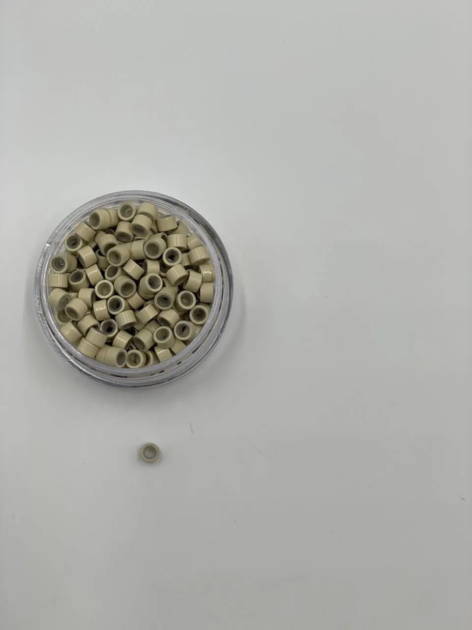 Medium Aluminum Silicone Hair Extension Beads