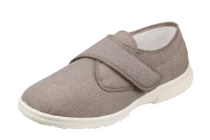 Men'S Canvas / Summer Shoes (Cannock)2V Wide Fit in Taupe By DB Shoes in Taupe