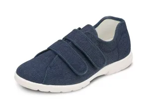 Men'S Canvas / Summer Shoes (Harris)6V Wide Fit in Navy by DB Shoes in Navy