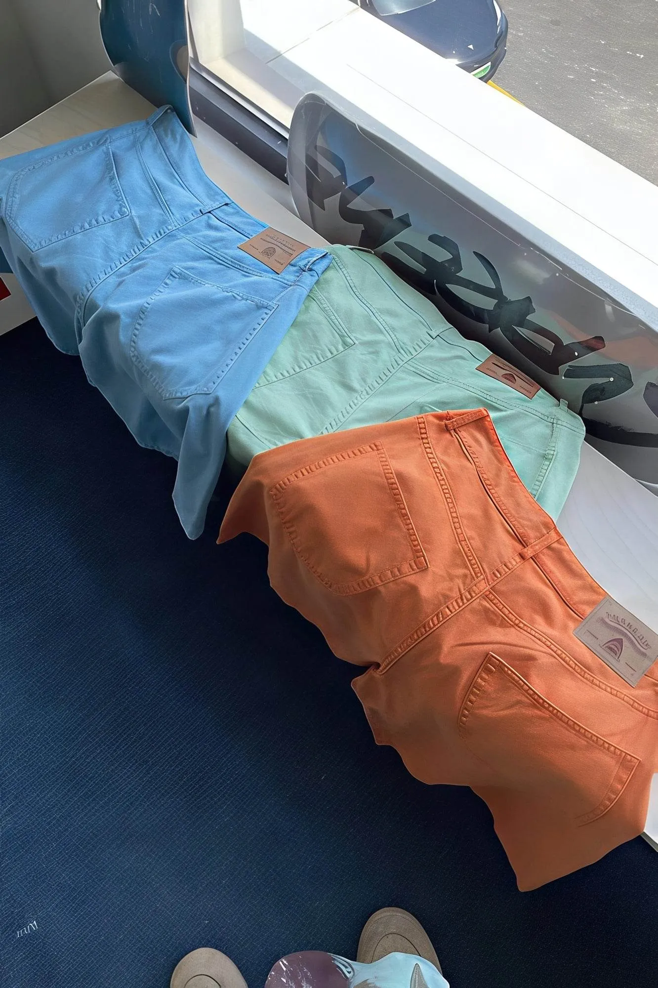 Men's Washed Canvas Shorts - Summer Solid Pastel Colors