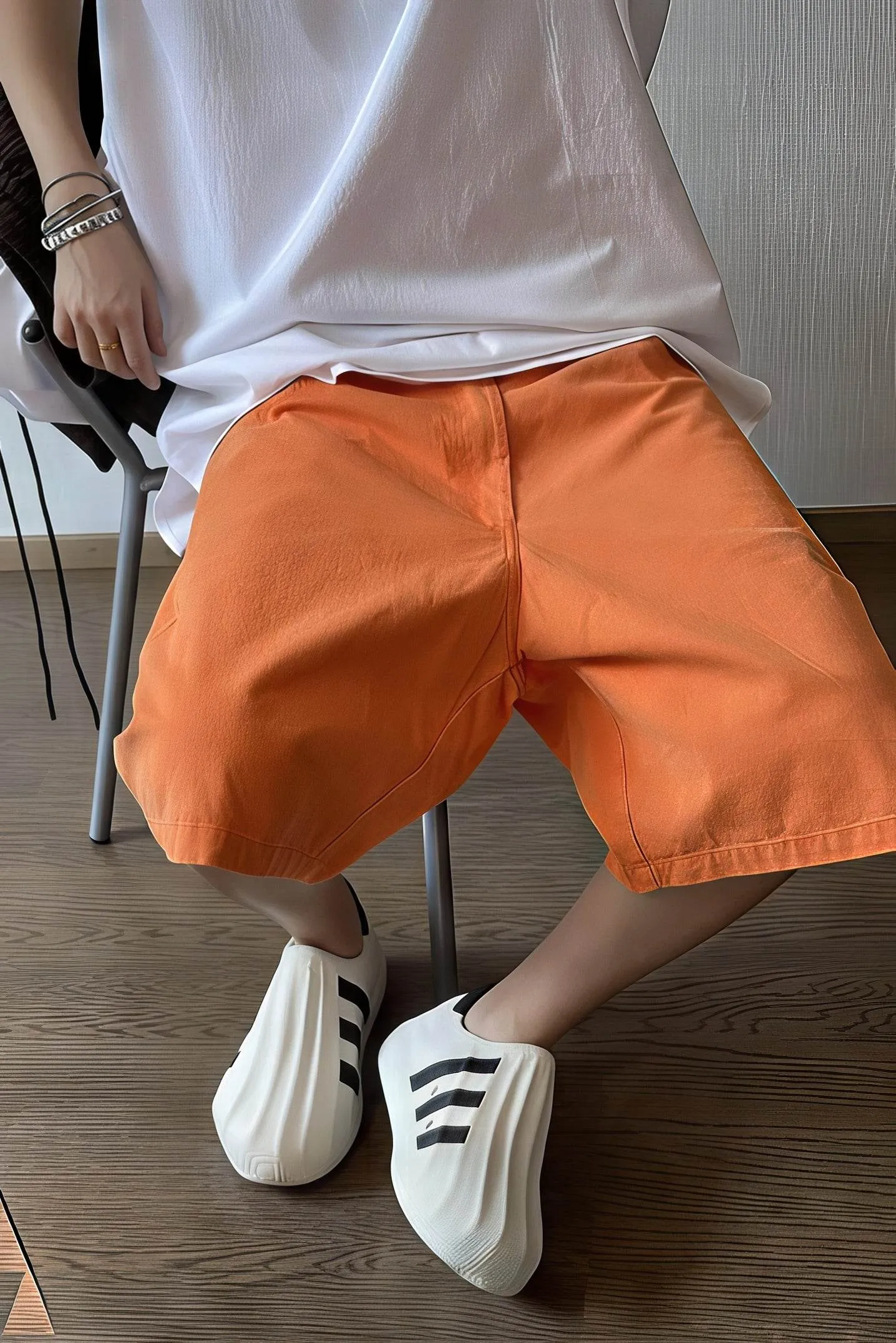 Men's Washed Canvas Shorts - Summer Solid Pastel Colors