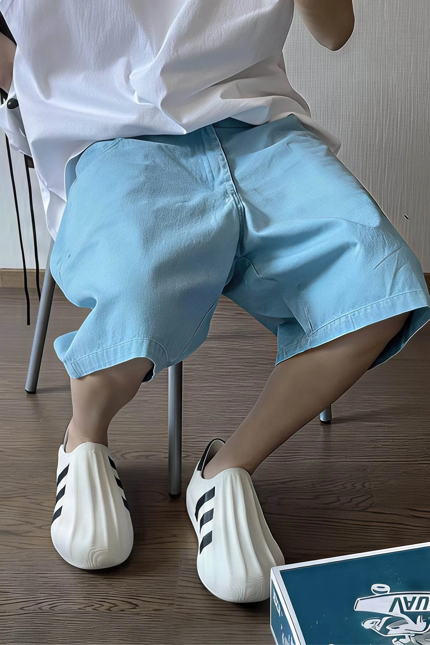Men's Washed Canvas Shorts - Summer Solid Pastel Colors