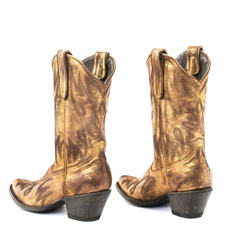 MEXICANA Coachella 11 Boots in Used Gold