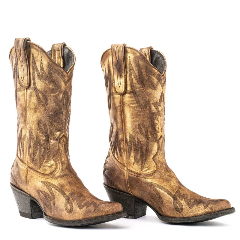 MEXICANA Coachella 11 Boots in Used Gold