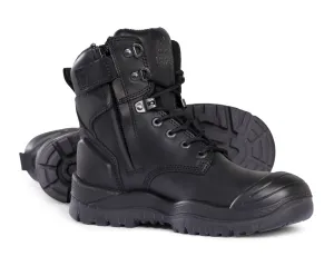 Mongrel Mens 561020 High Leg Zip Boots Steel Bump Rubber