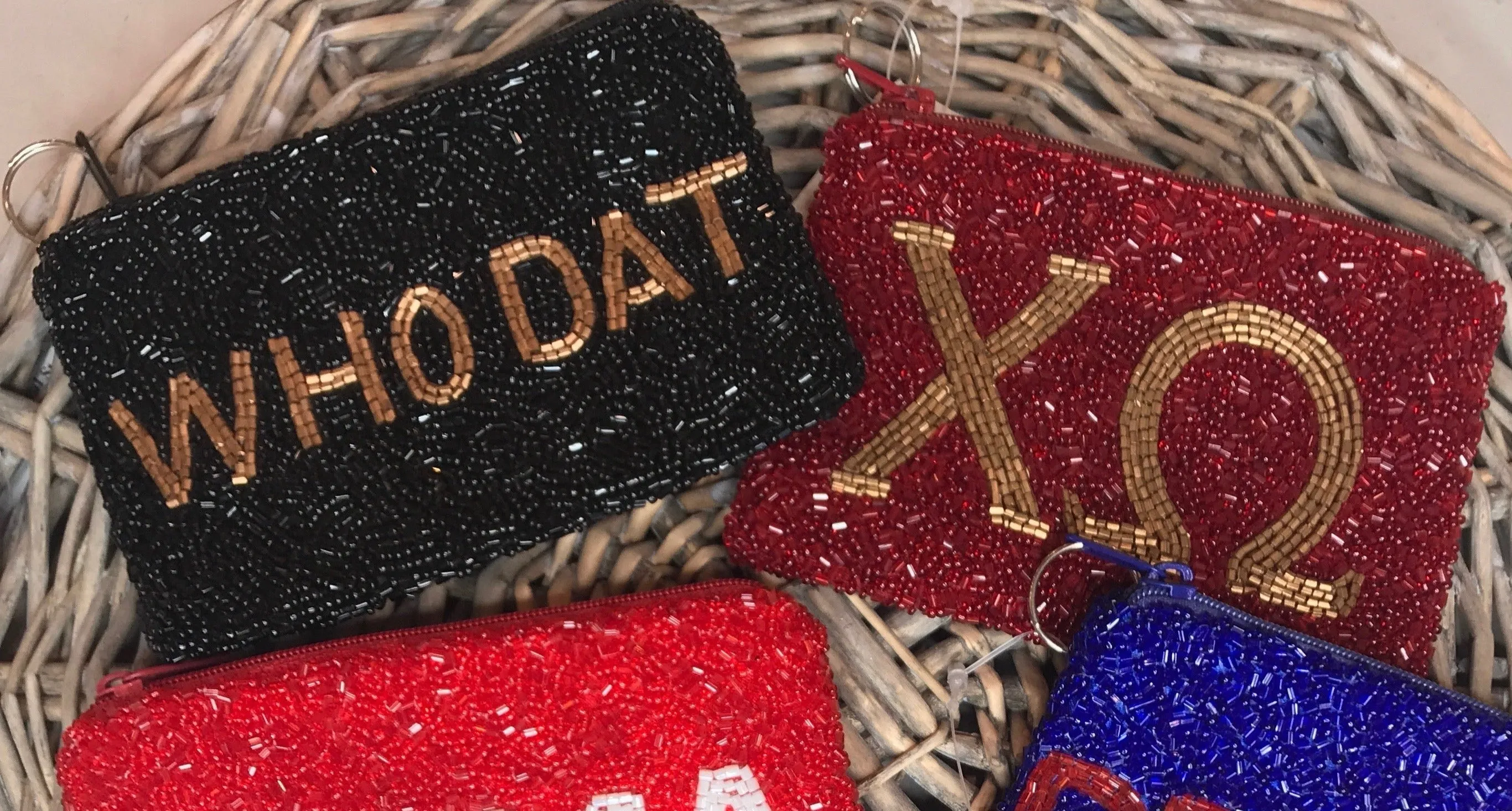 Name Beaded Coin Purse