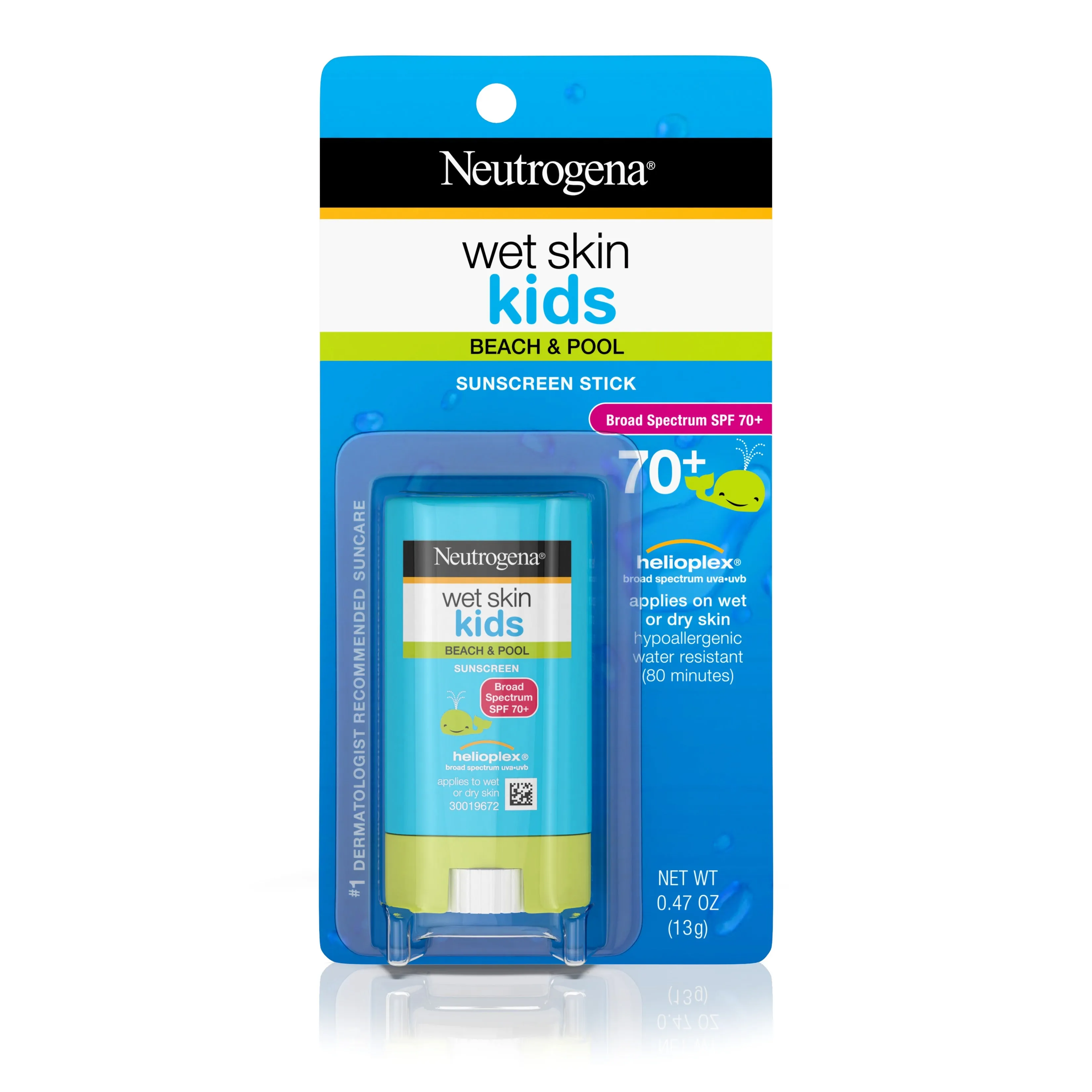 Neutrogena Wet Skin Kids Stick Sunscreen Broad Spectrum SPF 70
