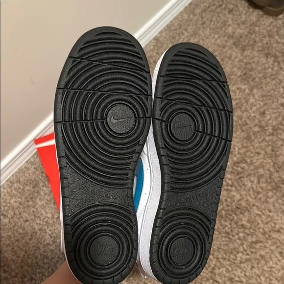 Nike Kids White and Blue Sneakers