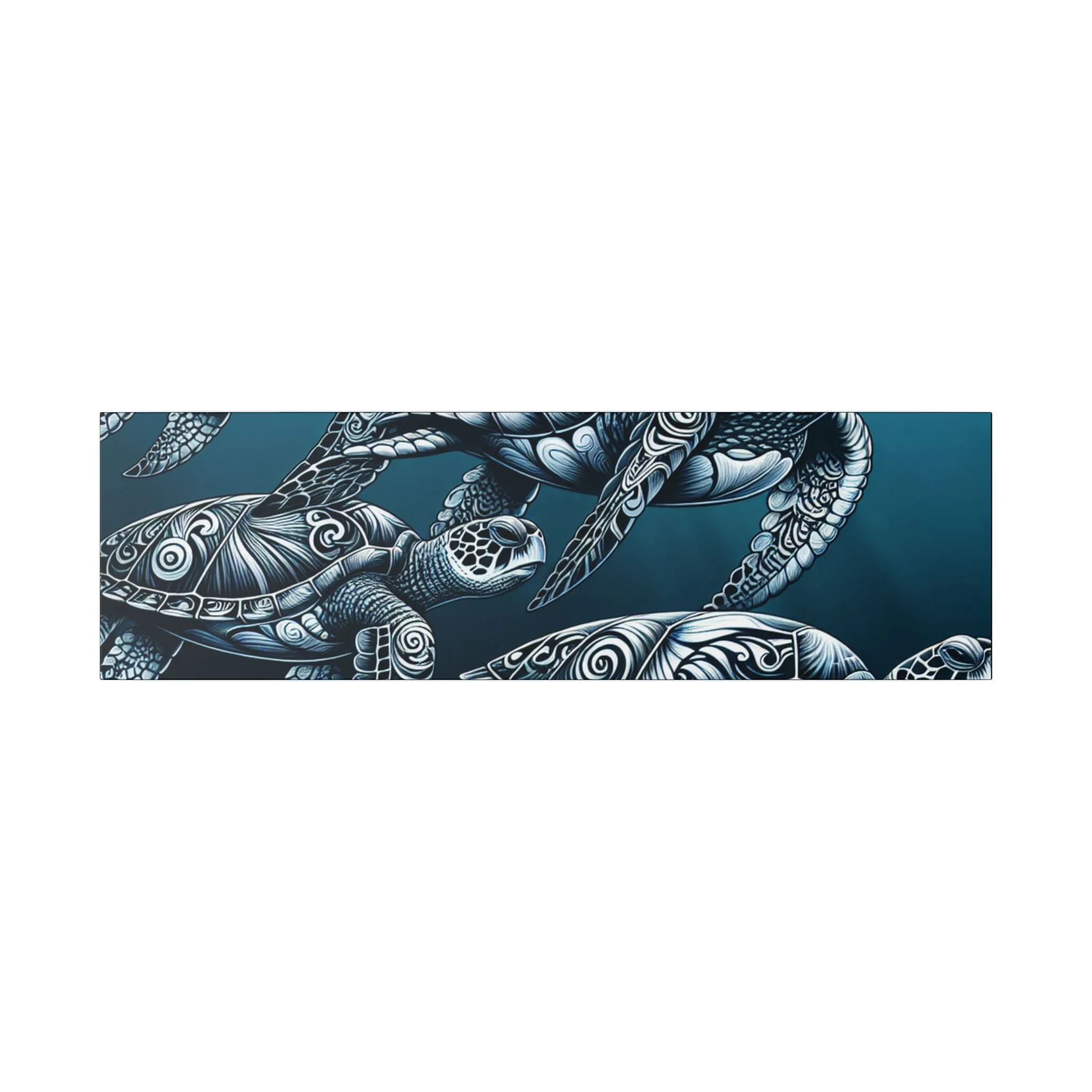 Ocean Turtle Stretched Canvas Art - Nautical Décor for Marine Life Lovers