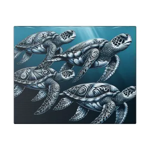 Ocean Turtle Stretched Canvas Art - Nautical Décor for Marine Life Lovers