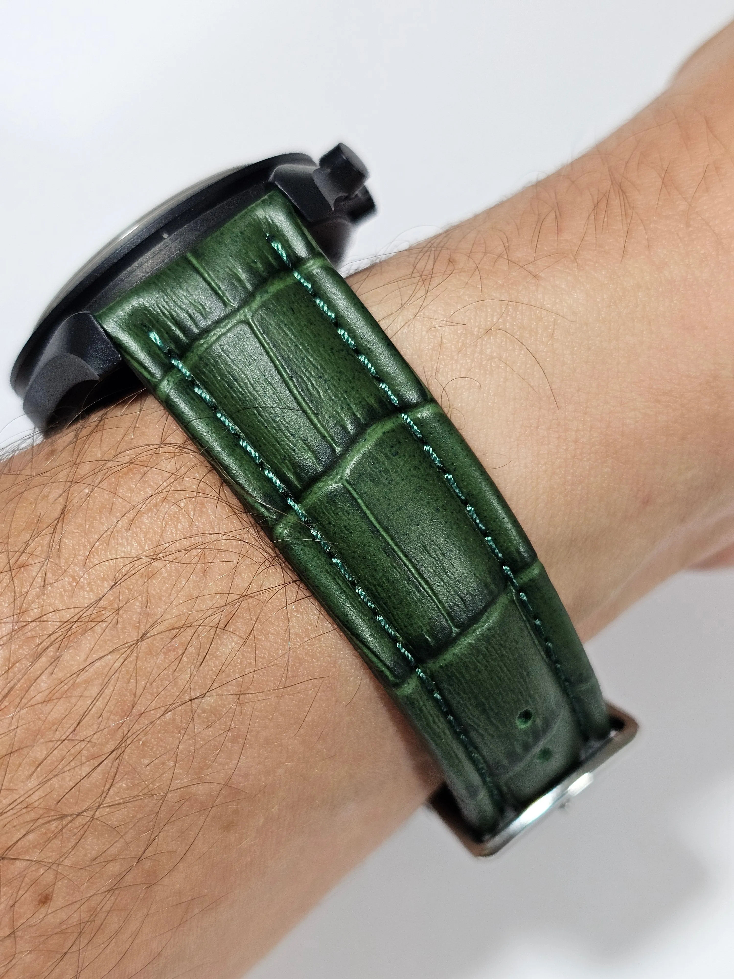 Omega X Swatch MoonSwatch Strap: Embossed Leather - Green